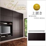 【単品】収納上置 幅120cm【ER-laser】ダークブラウン 壁面リビング収納【ER-laser】エアレーザー 上置き