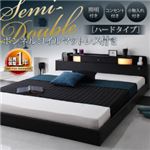 フロアベッド セミダブル【Dewx】【ボンネルコイルマットレス:ハード付き】 ブラック 照明・コンセント付きフロアベッド【Dewx】デュークス