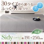 ラグマット 191×250cm【Sidy】グリーン 30タイプから選べる国産ふっくらい草ラグ【Sidy】シディ