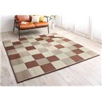 ラグマット 140×200cm【casule】ブラウン ウレタン付きが選べる国産い草ラグ【casule】カジュール ウレタン付き