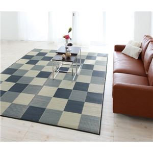 ラグマット 140×200cm【casule】ミッドナイトグレー ウレタン付きが選べる国産い草ラグ【casule】カジュール ウレタンなし
