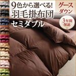 【単品】掛け布団 セミダブル ナチュラルベージュ 9色から選べる!羽毛布団 グースタイプ 掛け布団