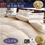 【単品】掛け布団 シングル【フェリシア】サイレントブラック 日本製防カビ消臭 フランス産ホワイトダックダウンエクセルゴールドラベル羽毛掛布団 Felicia【フェリシア】