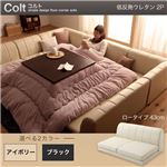 【単品】ソファー 2人掛け ロータイプ【COLT】低反発ウレタン仕様 ブラック フロアコーナーソファ【COLT】コルト