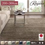 ラグマット 200×300cm【rayures】モーヴ さらふわ国産ミックスシャギーラグ【rayures】レイユール