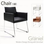 チェア【Graniel】キャメル モダンデザインアームチェア付きダイニング【Graniel】グラニエル チェア1脚