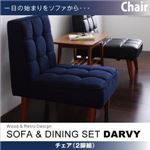 チェア2脚セット バイキャストブラック 【DARVY】ダーヴィ／チェア（2脚組）
