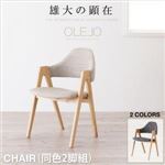 チェア2脚セット【OLELO】チャコールグレイ 北欧デザインワイドダイニング【OLELO】オレロ チェア（2脚組）