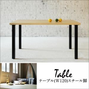 【単品】テーブル【DIEGO】西海岸テイスト モダンデザインリビングダイニング【DIEGO】ディエゴ テーブル（W120） スチール脚