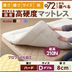 マットレス ダブル ハードタイプ 厚さ8cm ナチュラルベージュ 国産 厚みと硬さが選べる！腰を支える硬質プロファイルウレタンマットレス