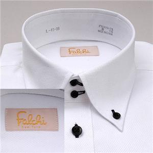 falchi NEW YORK ドレスシャツ F-D2R BK ブラック 縦ボーダー #11 LL 43-86