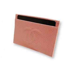 シャネル A13508 PK キャビアスキン カードケース CHANEL  ピンク