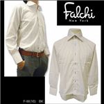 Falchi NewYork（ファルチ ニューヨーク） メンズドレスシャツ F-W-BK　#16（ブラック　ドット） LLサイズ（43-86）