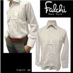 Falchi NewYork（ファルチ ニューヨーク） メンズドレスシャツ F-W-BK　#17（ブラック　ストライプ） LLサイズ（43-86）