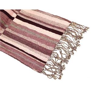 TOLANI(�g���j) Scarf with Stripes K-712 Mauve �X�g�[��