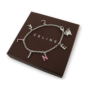 CELINE（セリーヌ） ロゴチャーム ブレスレット シルバー 46184 SIL
