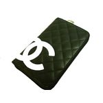 CHANEL(シャネル) A26710BK/WH カンボンライン ラウンドファースナー 財布