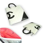 CHANEL(����ͥ�) A28126 WH/BK ����ܥ�饤�� �Хå�