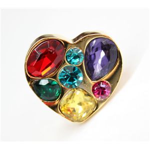 MARC BY MARC JACOBS Gem Heart Ring 73656 ゴールド×マルチ リング