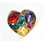 MARC BY MARC JACOBS Gem Heart Ring 73656 ゴールド×マルチ リング