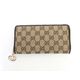 GUCCI(グッチ) サイフ 212120 FFPAG 9643 ジッピー 長財布 ベージュ×ダークブラウン