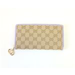 GUCCI（グッチ） サイフ 212120 FFPAG 8591 ジッピー 長財布 ベージュ×ライトパープル