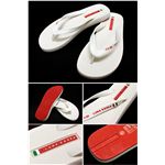 PRADA SPORTS LUNA ROSSA iv_X|[c ibTj T_ LUY006 FLIP FLOP-WHITE+RED TCY5/6