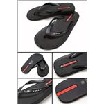 PRADA SPORTS LUNA ROSSA iv_X|[c ibTj T_ LUY006 FLIP FLOP-BLACK+BLACK TCY11/12