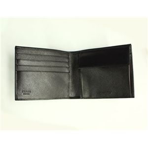 PRADA （プラダ） 二つ折り財布 2M0738 TESSUTO NERO