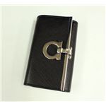 Salvatore Ferragamo（フェラガモ） キーケース 22-4627 NERO PEBBLE CALF