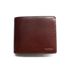 SONNE(ゾンネ)2つ折り小銭入付財布 レザー SOC012N/LEATHER/CHO チョコレート