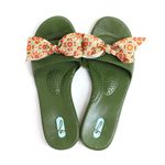 OKA b.(�I�J�r�[) ���f�B�[�X�V���[�Y �T���_�� Madison Olive Orange Ribbon ML�T�C�Y