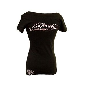 Ed Hardy（エドハーディー） Tシャツコレクション W02BSCSC297 99 BK（ブラック Uネック） XSサイズ