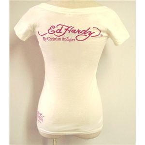 Ed Hardy(エドハーディー) Tシャツコレクション W02BSCSC298 13 WH(ホワイト Uネック) XSサイズ