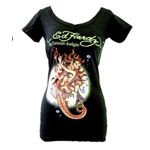 Ed Hardy（エドハーディー） Tシャツコレクション W02VNEK167 99 BK（ブラック Vネック） XSサイズ