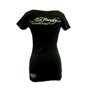 Ed Hardy(エドハーディー) Tシャツコレクション W02VNEK167 99 BK(ブラック Vネック) XSサイズ