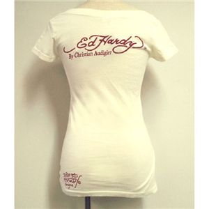 Ed Hardy（エドハーディー） Tシャツコレクション W02VNEK297 13 WH（ホワイト Vネック） Sサイズ