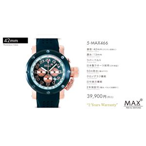 MAX XL WATCH 【マックス ウォッチ】 腕時計 5-MAX466 42mm FACE LINE