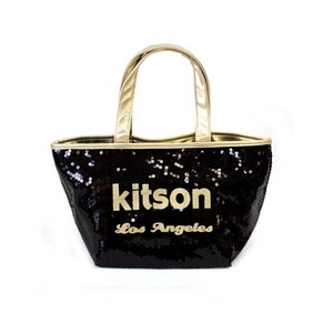 KITSON（キットソン） ミニスパンコール トートバッグ 3563 ブラック/ゴールド