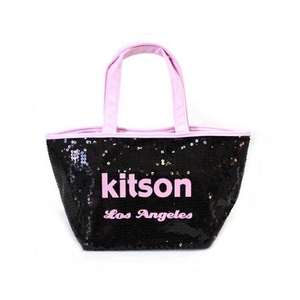 KITSON（キットソン） ミニスパンコール トートバッグ 3562 ブラック/ピンク