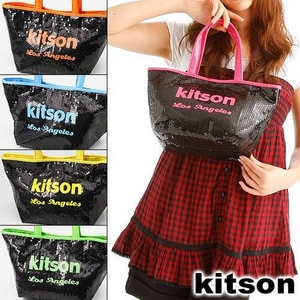 KITSON（キットソン） ミニスパンコール トートバッグ 3576 ネオン オレンジ