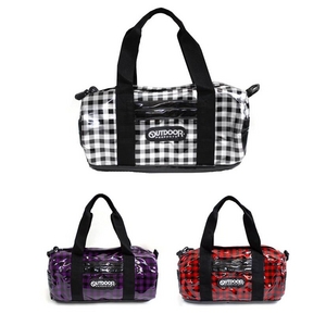 OUTDOOR（アウトドア） ソフトエナメルチェック ミニボストンバッグ ショルダー OUT-84 レッド