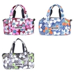 OUTDOOR（アウトドア） 花柄ドット ドラムボストンバッグ ODJA-02 ブルー