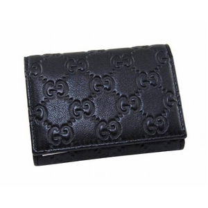 GUCCI（グッチ） カードケース/名刺入れ 120965 A0V1R 1000 GG 型押し牛革（ブラック）