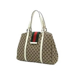 GUCCI（グッチ） ショルダーバッグ 211935 FTATG 8420 キャンバス、カーフレザー（ベージュ/アイボリー）