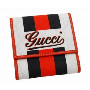 GUCCI（グッチ） コインケース 190332 FJI3G 8374 PVCコーティングキャンバス×牛革 （WH/オレンジ）