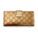GUCCI(グッチ) グッチシマ 2009新作年 212096 AC41G 8236GG 2つ折り長財布 メタリックゴールド・ブロンズ