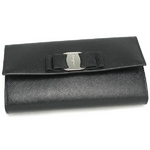 Salvatore Ferragamo(サルヴァトーレ フェラガモ) VARA VITELLO22A366 BK 長札入れ