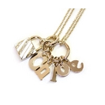 CHLOE(クロエ) 2O0138-AC3-102 パディントン ロゴモチーフ ネックレス アイボリー×ゴールド