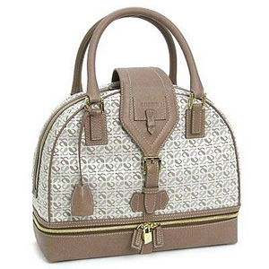 Loewe(ロエベ) TRAVELLER379.80.008 BOWLING BE/DBW/COMPARTMENT ハンドバッグ